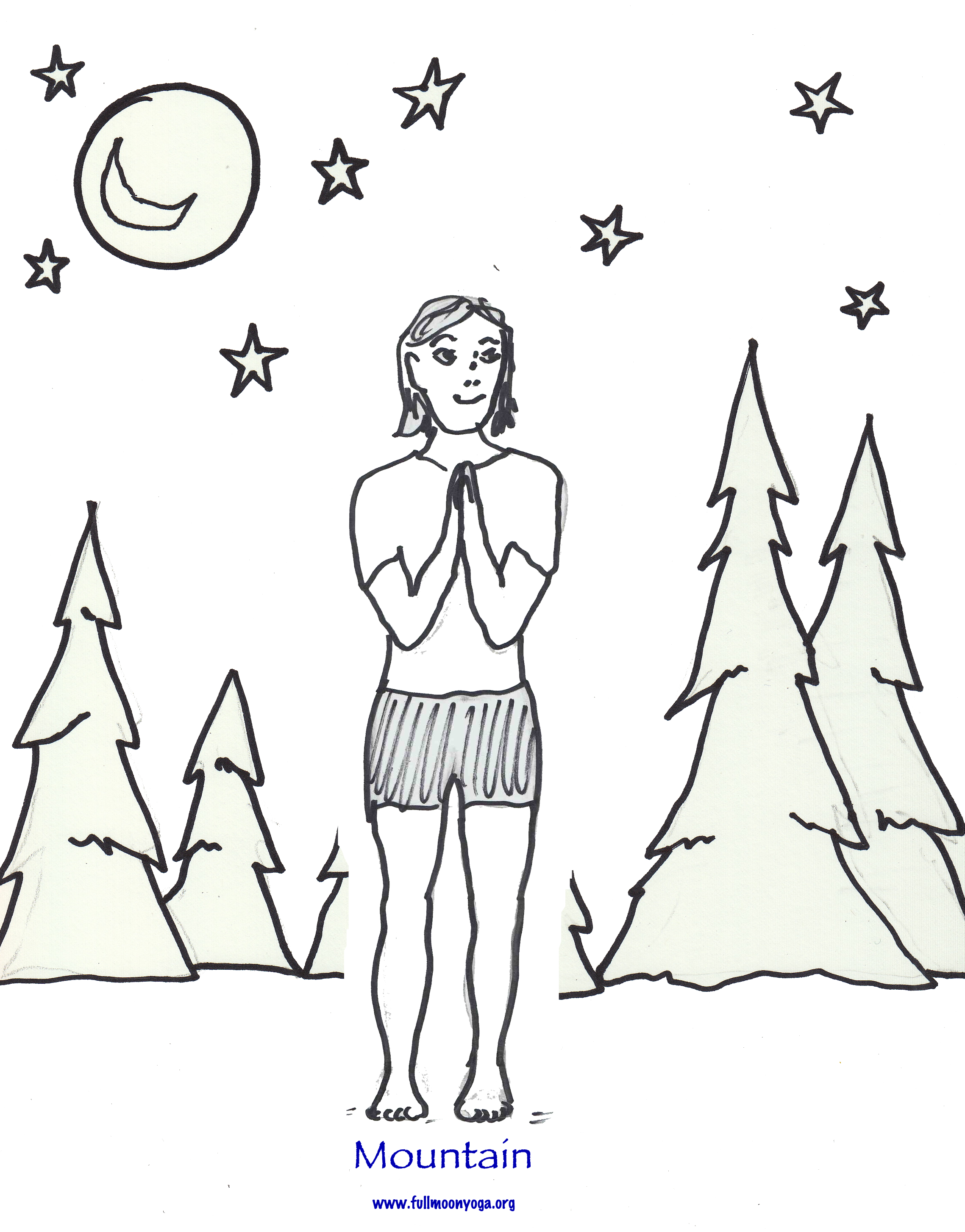 yoga coloring pages - photo #44